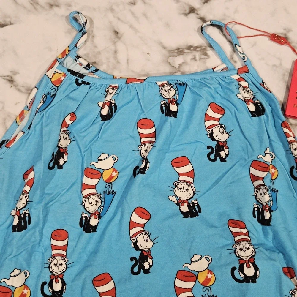 Posh Peanut Dr Seuss Cat in the Hat Bamboo Tank & Ruffle Short‎ Set Girls 10/12